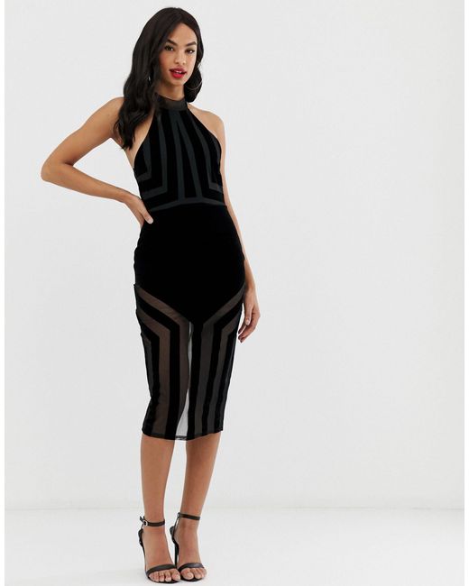 striped midi dress bodycon
