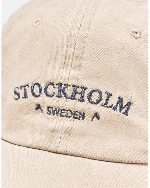 Pull&Bear Blue Embroidered Cap