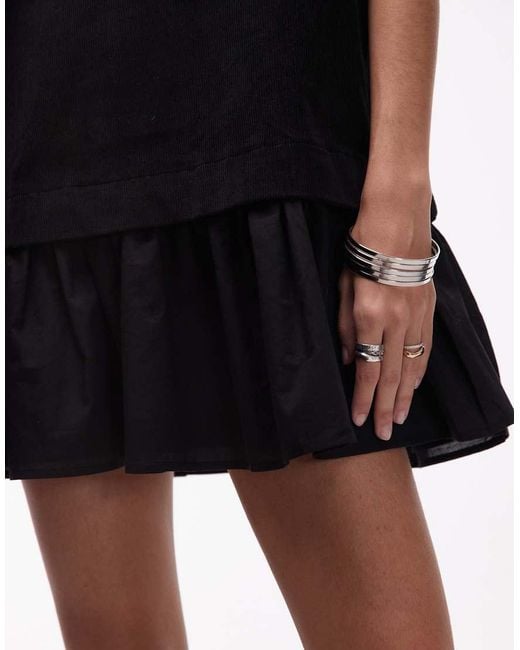 ASOS Black Cord Hybrid T-shirt Mini Dress