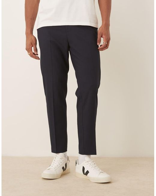 ASOS Blue Tapered Suit Trousers for men