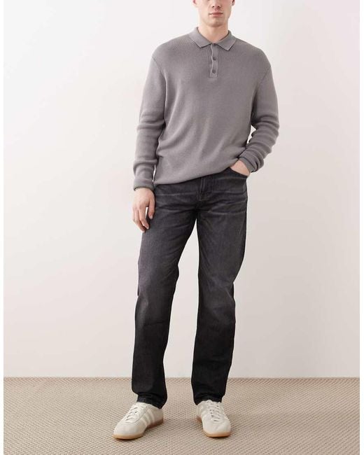 Boss Gray Maine Regular Fit Jeans for men