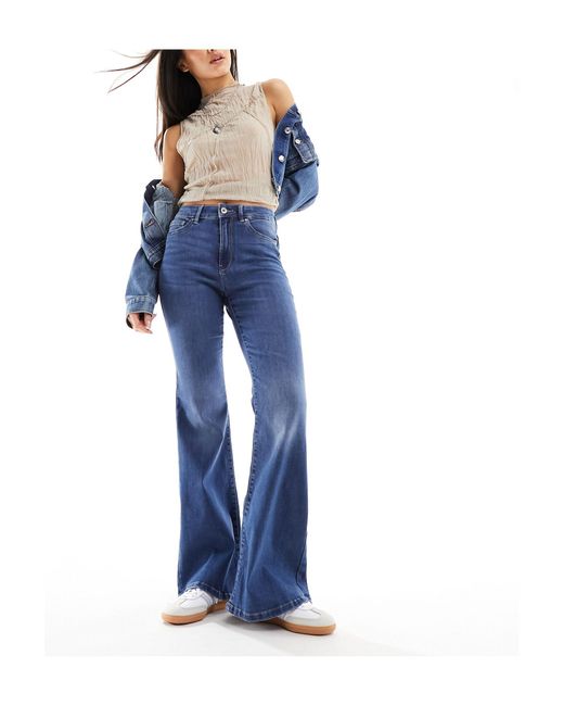 ONLY Blue Rose High Waisted Flared Jeans