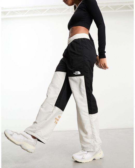 The North Face White Tnf Nylon Straight Fit High Waist Trackies