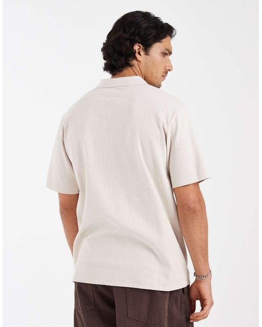JJ Rebel White Split Neck Knit Top for men