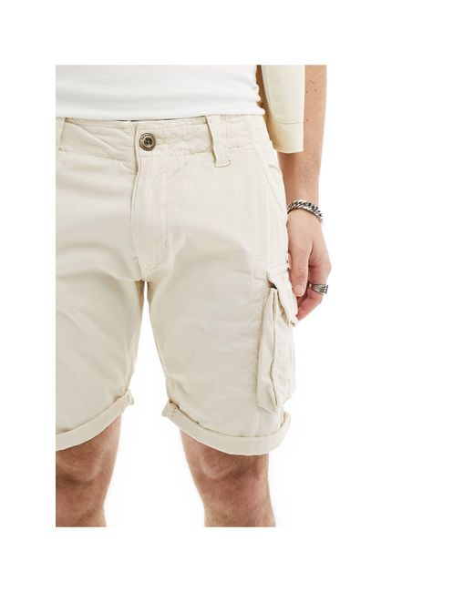 Alpha Industries – crew-cargo-shorts in White für Herren
