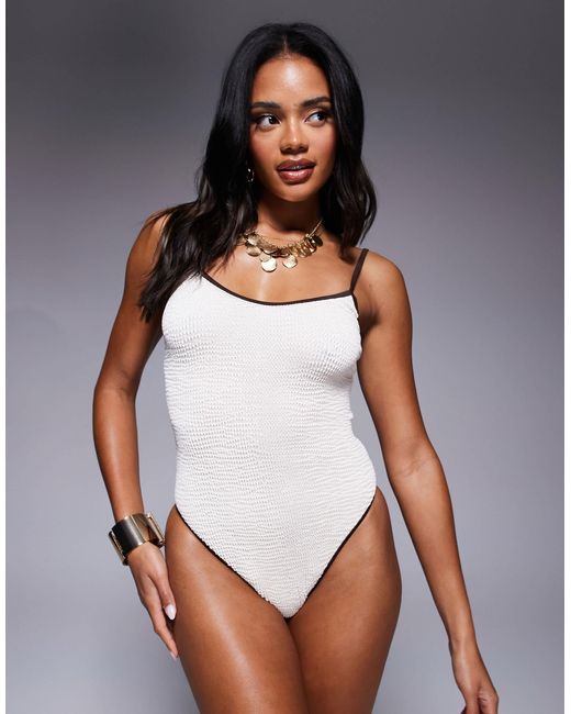 Moda Minx White – badeanzug