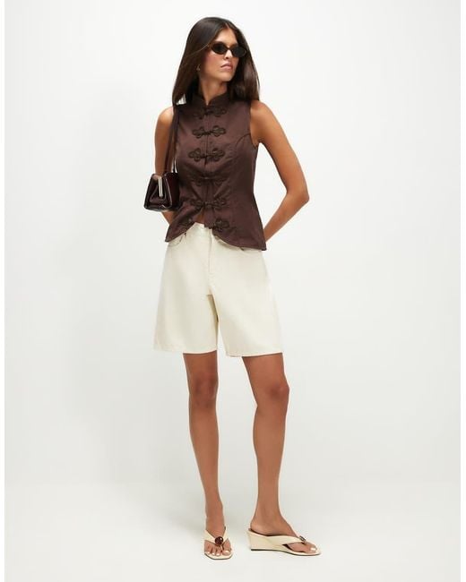 River Island Brown Sleeveless Drummer Top
