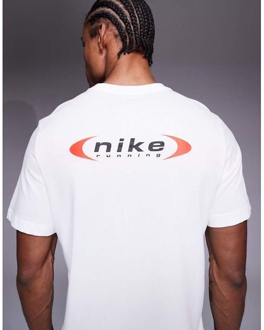 Nike White Graphic Back Print T-Shirt for men
