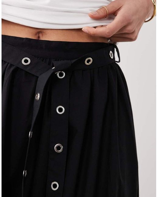 Boss White Vidol Cotton Poplin Maxi Skirt