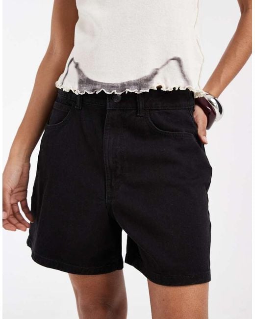 Vero Moda White Kirsa High Waist Loose Fit Denim Shorts
