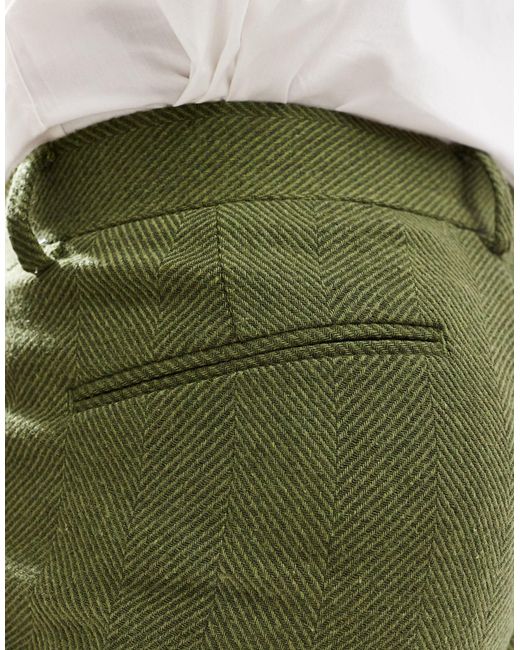 ASOS Green Wedding Skinny Suit Trouser for men