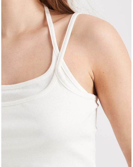 Cotton On White Double Layer Cami Top