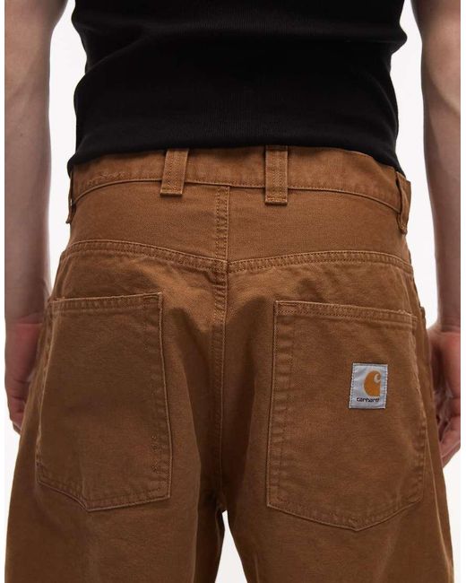 Carhartt Natural Brandon Loose Straight Leg Trousers for men