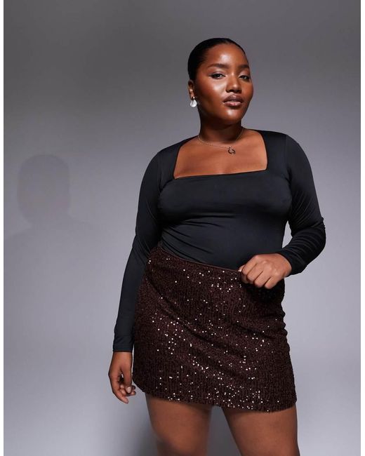 ASOS Asos Design Curve in het Brown