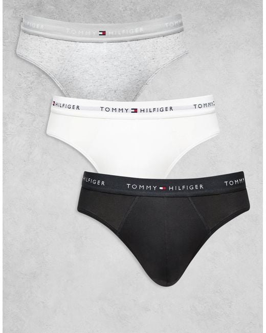 Tommy Hilfiger White Signature Cotton Essentials 3 Pack Briefs for men