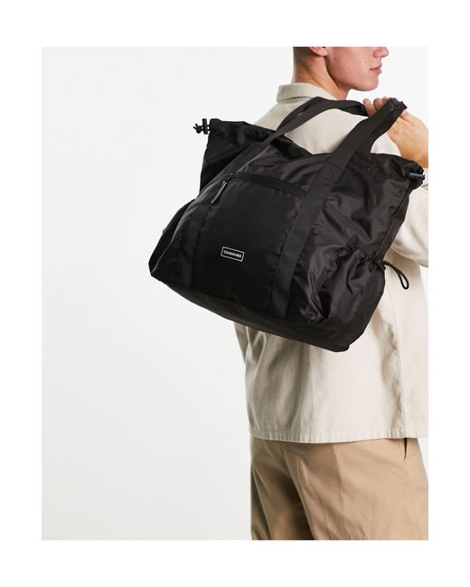 Consigned Black Ripstop Tote Bag for men