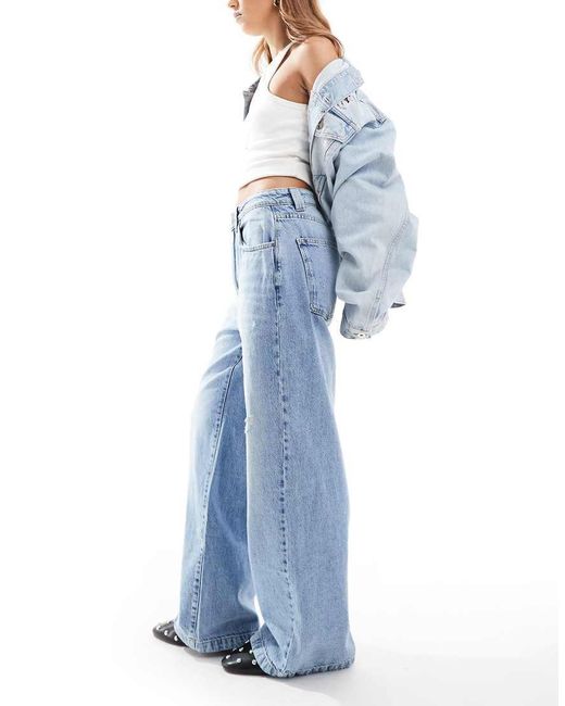 Cotton On Blue Low Rise Super baggy Jeans
