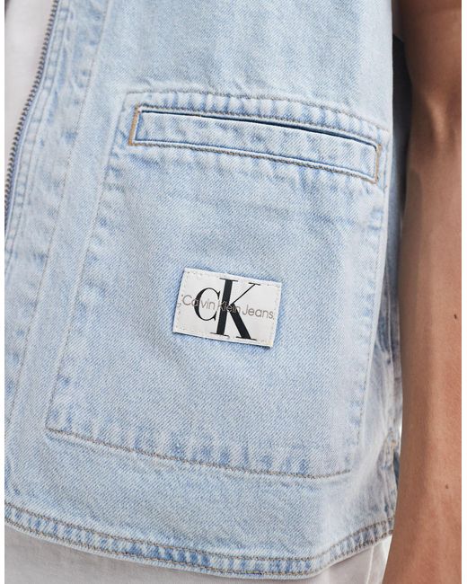 Calvin Klein – jeansweste in Blue für Herren