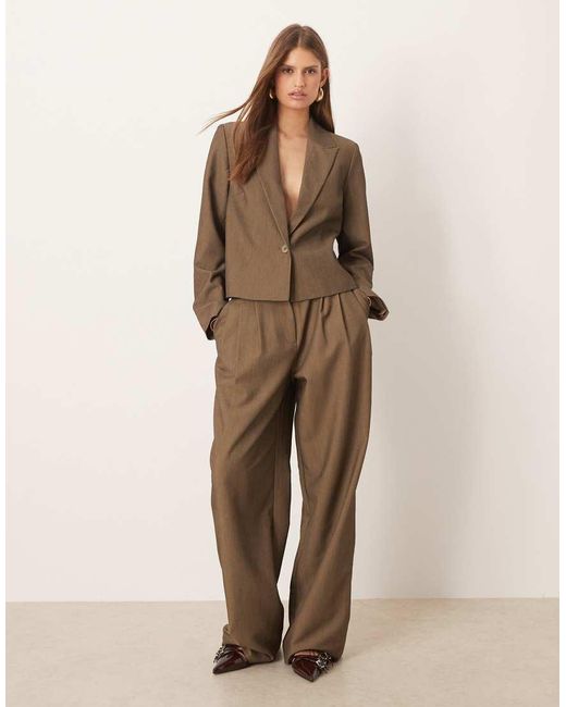 Y.A.S Natural High Waisted Tailored Trousers Co-Ord