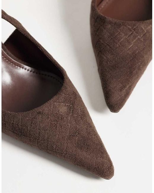 SIMMI Brown Simmi London Inara Slingback Heeled Shoes