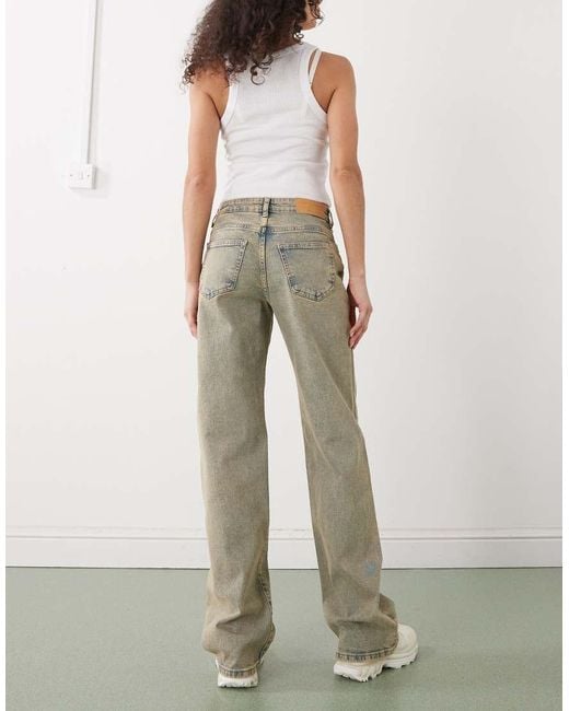 Noisy May Natural Yolanda Mid Rise Straight Leg Jeans
