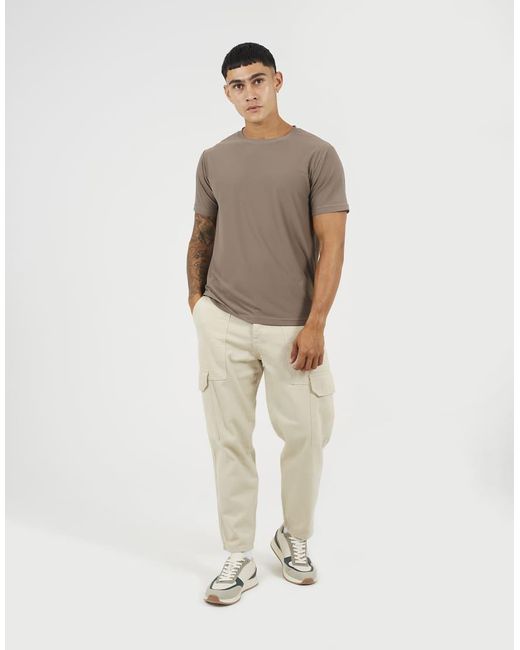 Brave Soul Gray Classic Crew Neck T-Shirt for men