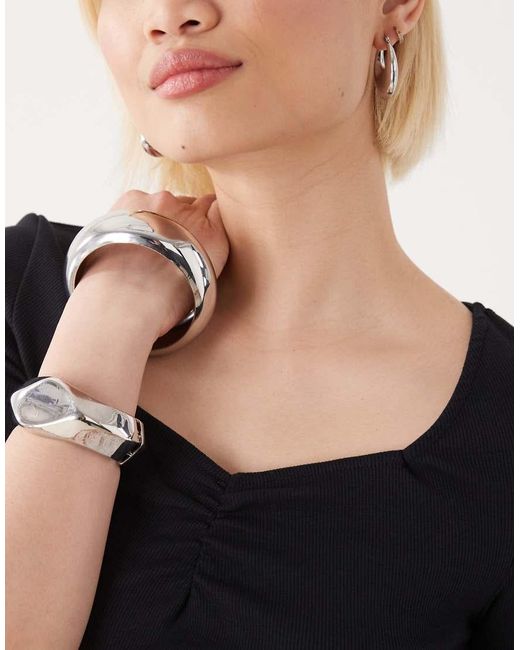 Noisy May Black Ribbed Square Neck Mini Skater Dress With Ruche Detail