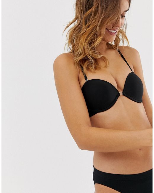 Wonderbra Ultimate Silhouette Multiway Strapless Bra in Black | Lyst