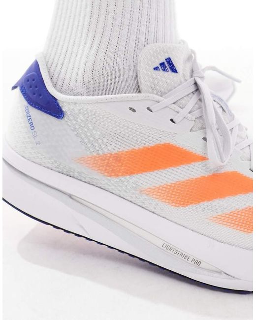 Adidas Originals White Adidas Running Adizero Sl2 Trainers for men