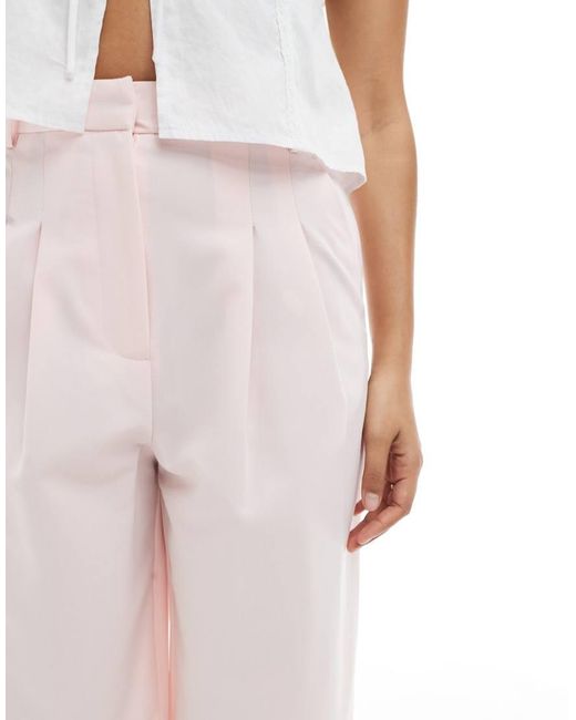 Pantalones De Sastre Rosas De Pernera Ancha De Miss Selfridge de color Pink