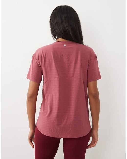 Sweaty Betty Red Ultimate Train Loose Rib T-Shirt