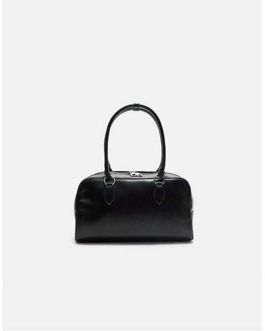 Stradivarius Black Medium Bowling Bag