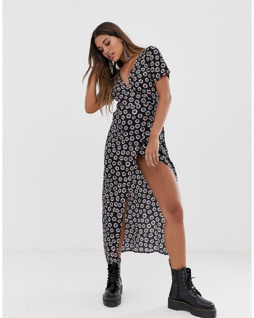 midi dress with thigh split