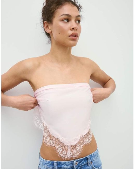 Stradivarius Pink Lace Pareo
