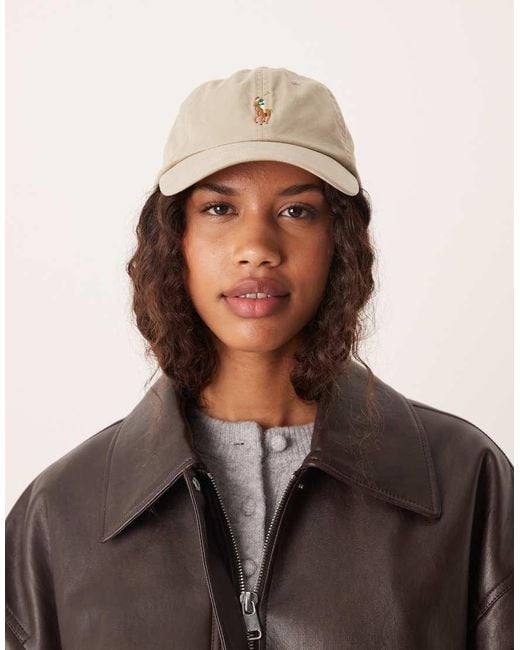 Polo Ralph Lauren Brown Multi Icon Logo Baseball Cap