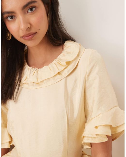 Sister Jane Natural Buttercup Ruffle Mini Dress