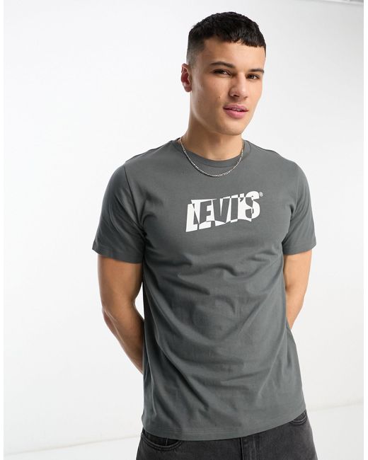 Levi's T-shirt Met Logo in het Grijs voor heren | Lyst NL
