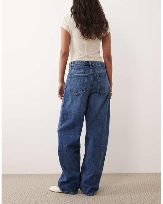 Mango Blue Bet 100% Cotton Barrel Jean