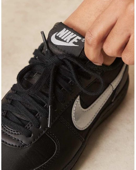 Zapatillas De Deporte Negras Y Plateadas Field General De Nike de color Black