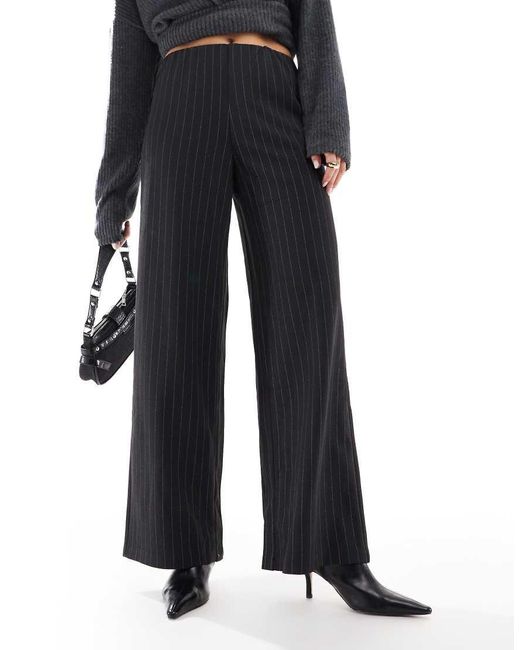 Vero Moda Black Loose Pull On Wide Leg Trousers