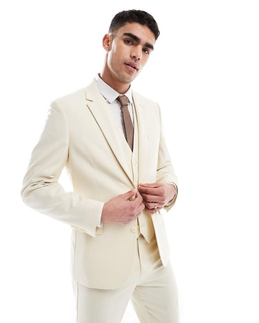 ASOS White Slim Suit Jacket for men