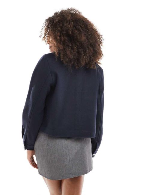 ONLY Blue Button Detail Jacket