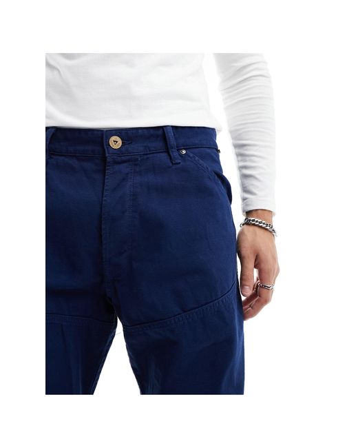 G-Star RAW – 5620 3d – locker geschnittene, überfärbte denim-jeans in Blue für Herren