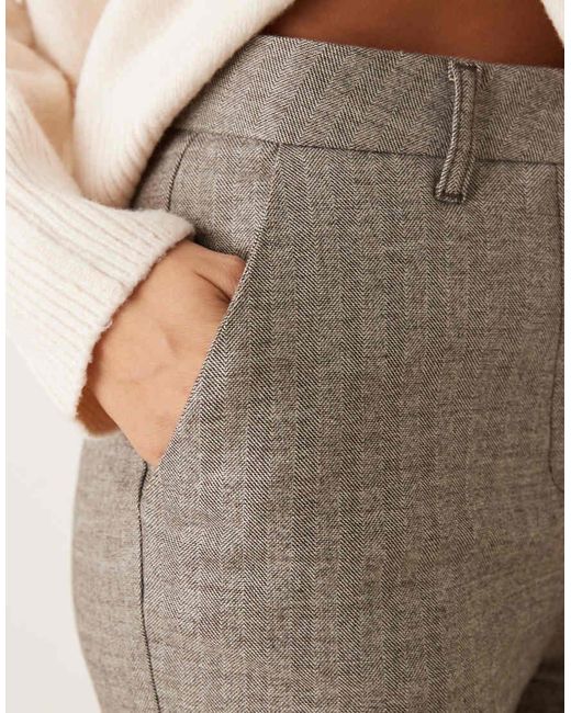 ASOS Elegante Nauwsluitende Flare-Broek in het Natural