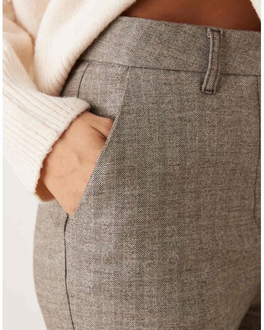 ASOS Natural Tailored Snatch Flare Trousers