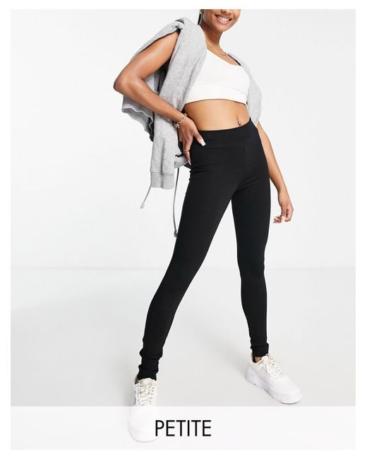 Topshop Unique Black Full Length Heavy Weight legging With Deep Waistband