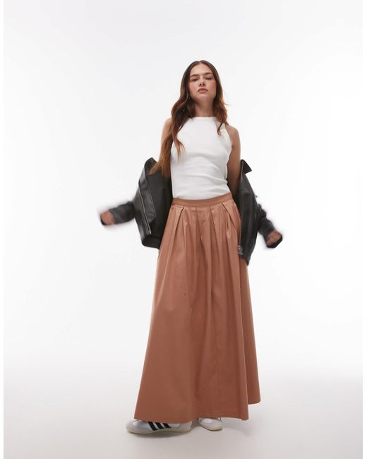 TOPSHOP Multicolor Cotton Wide Circle Skirt