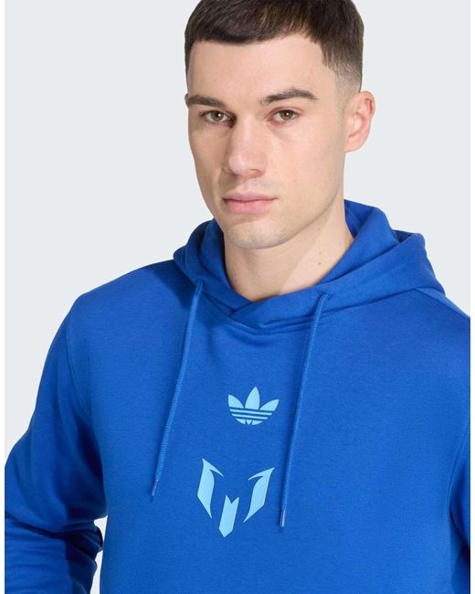 Adidas Originals – messi – kapuzenpullover in Blue für Herren