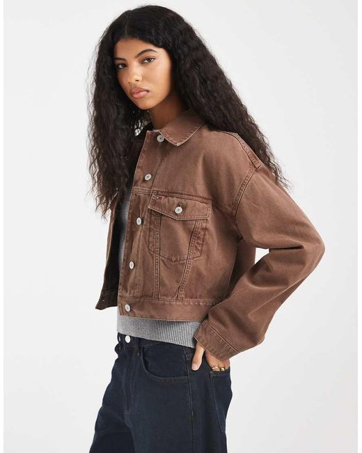 Tommy Hilfiger Brown Essential Trucker Jacket