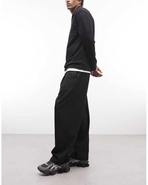 Obey Black Otis Pleated Trousers for men